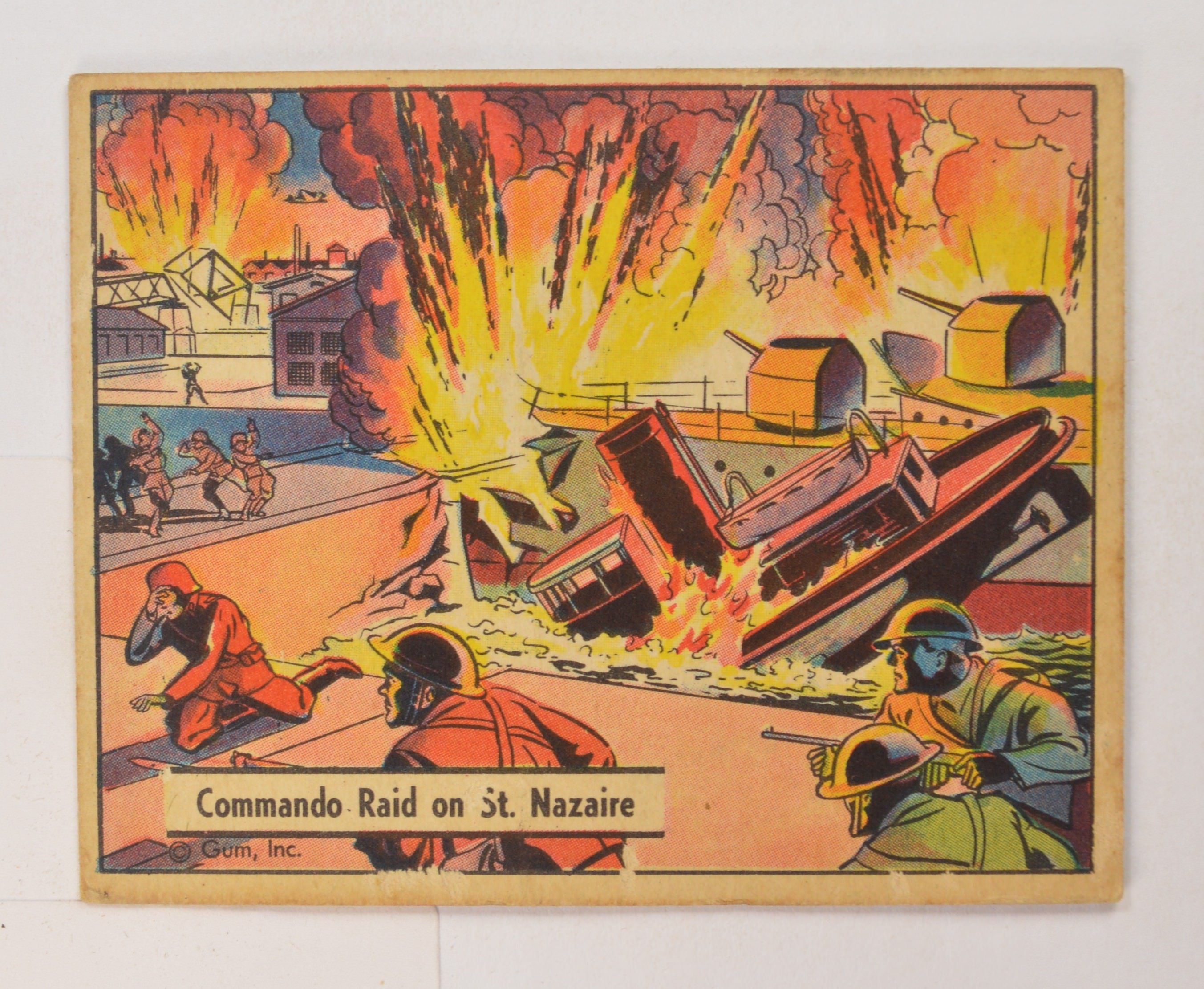 1941 Commando Raid On St. Nazaire 65 War Gum Collectors Card