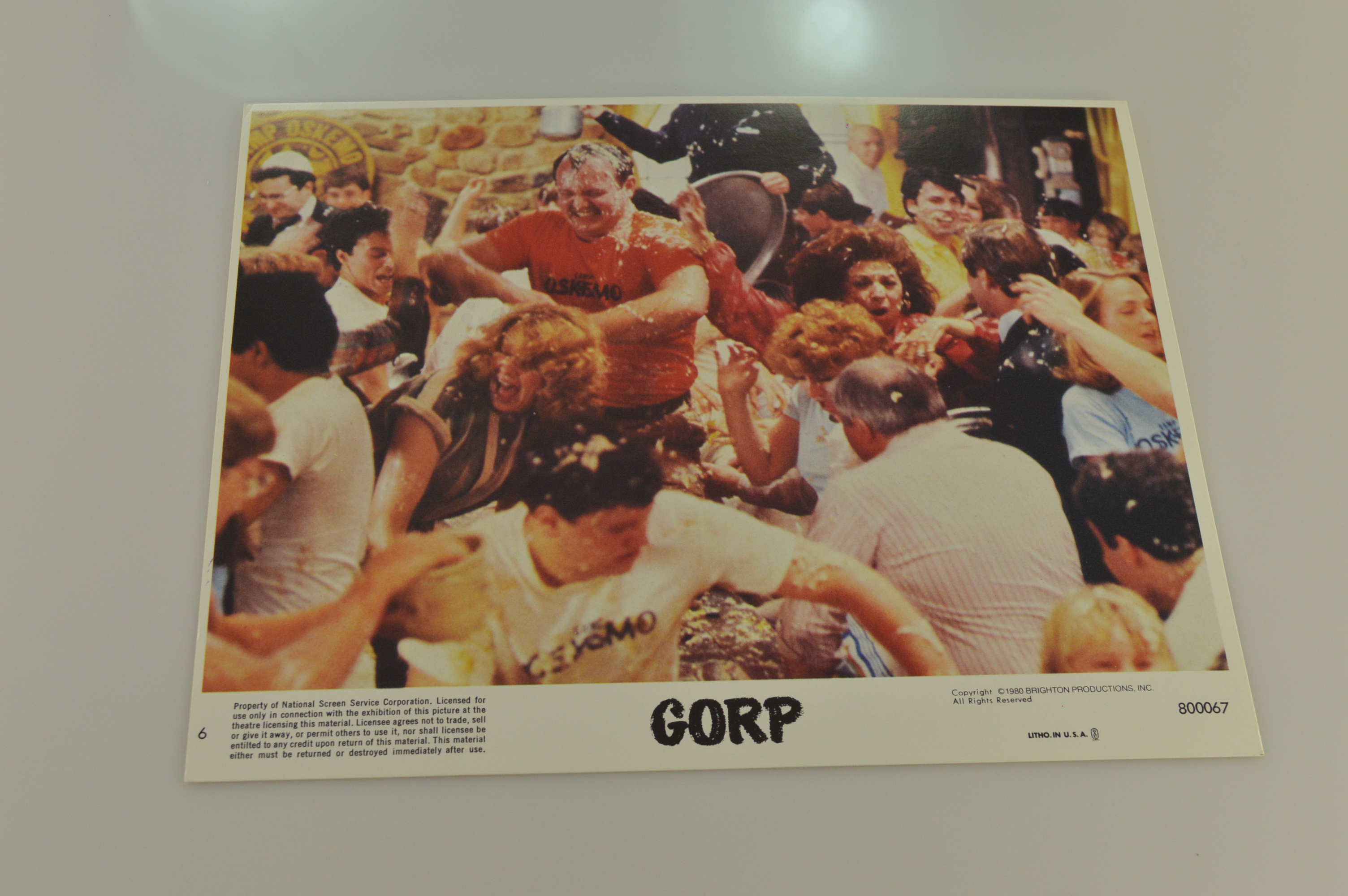 Original Vintage Movie Memorabilia "Gorp" 8X10 Lobby Card Property Room