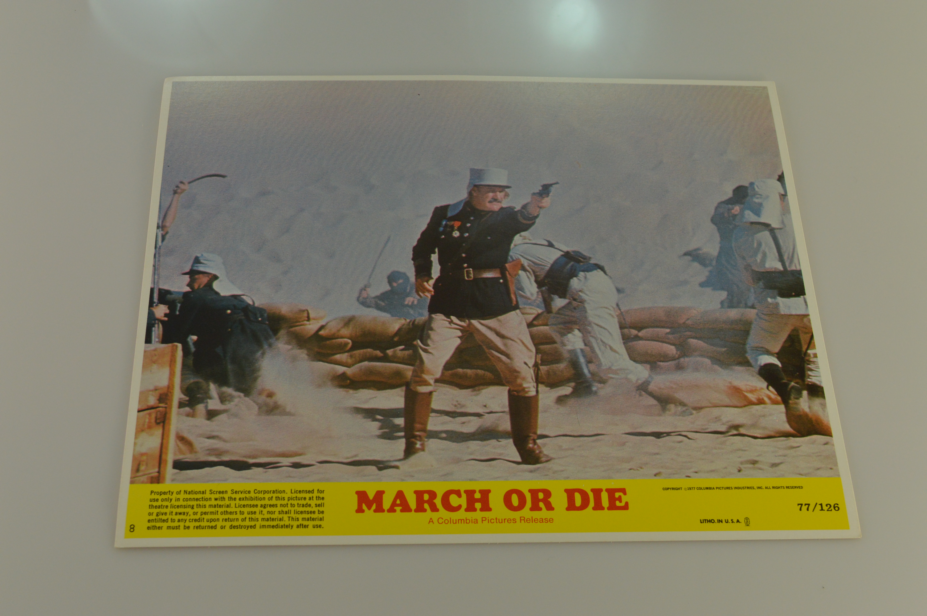 Original Vintage Movie Memorabilia "March Or Die" 8X10 Lobby Card