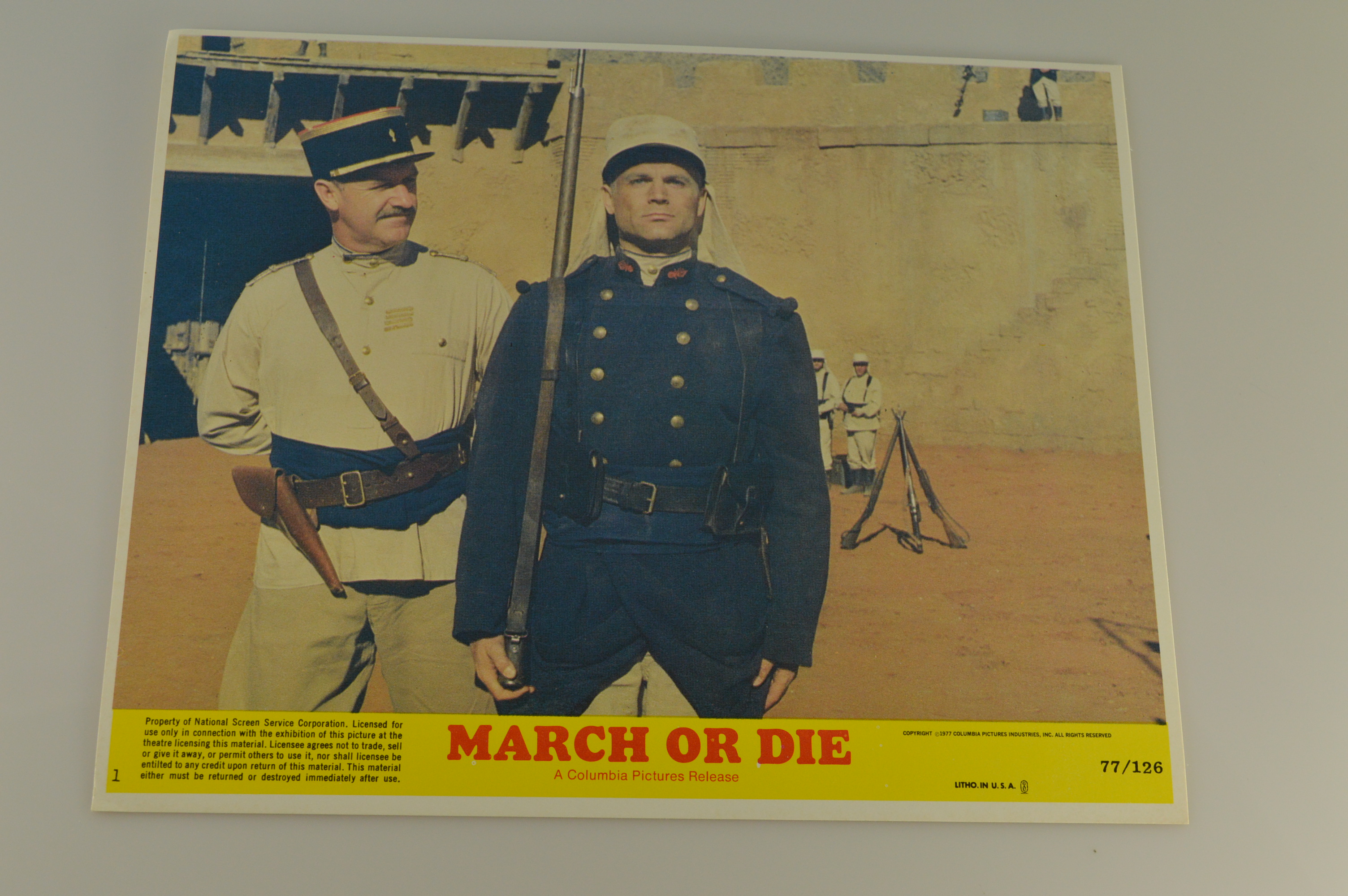 Original Vintage Movie Memorabilia "March Or Die" 8X10 Lobby Card