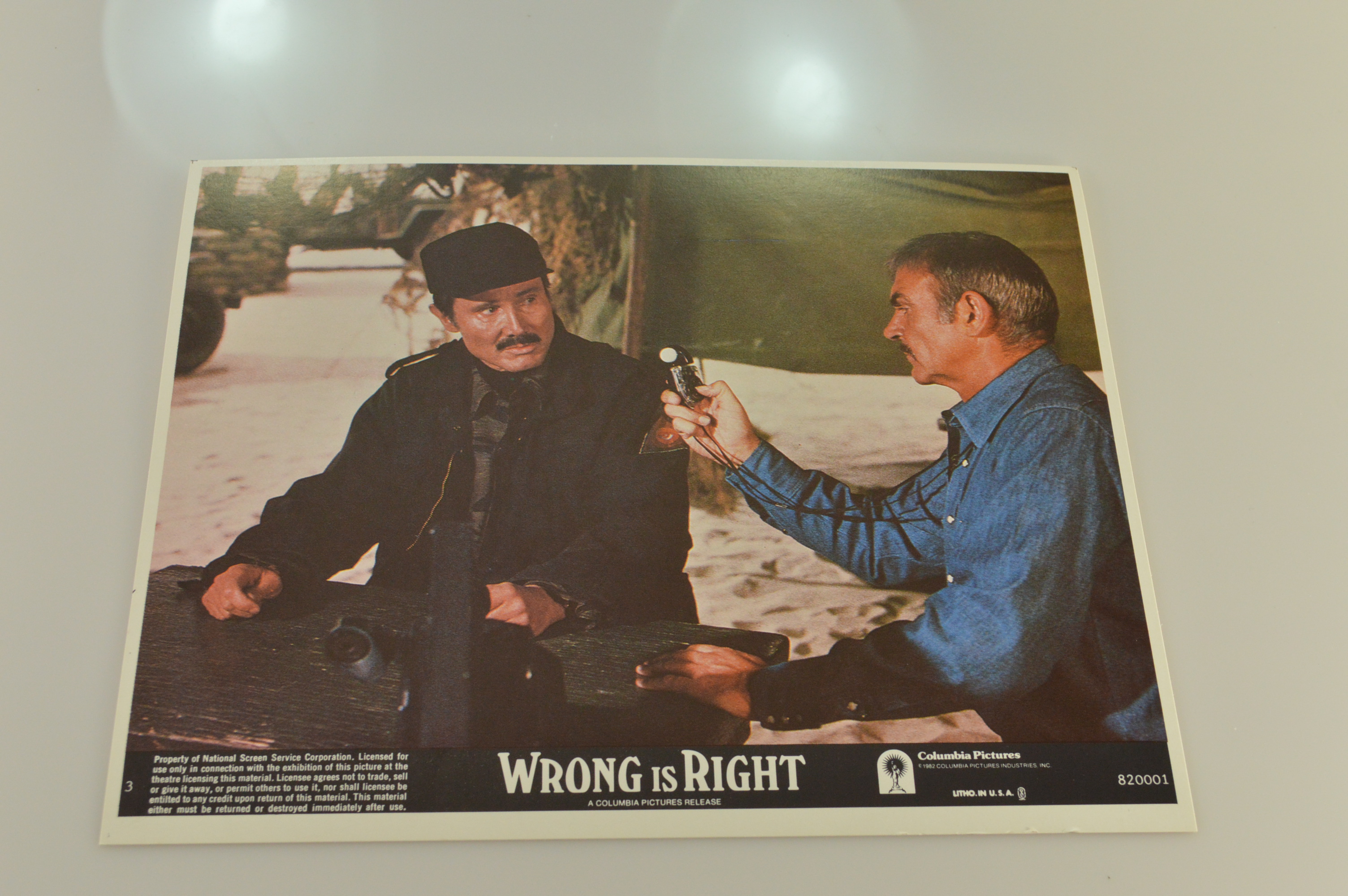 Original Vintage Movie Memorabilia Starring Sean Connery "Wrong Is