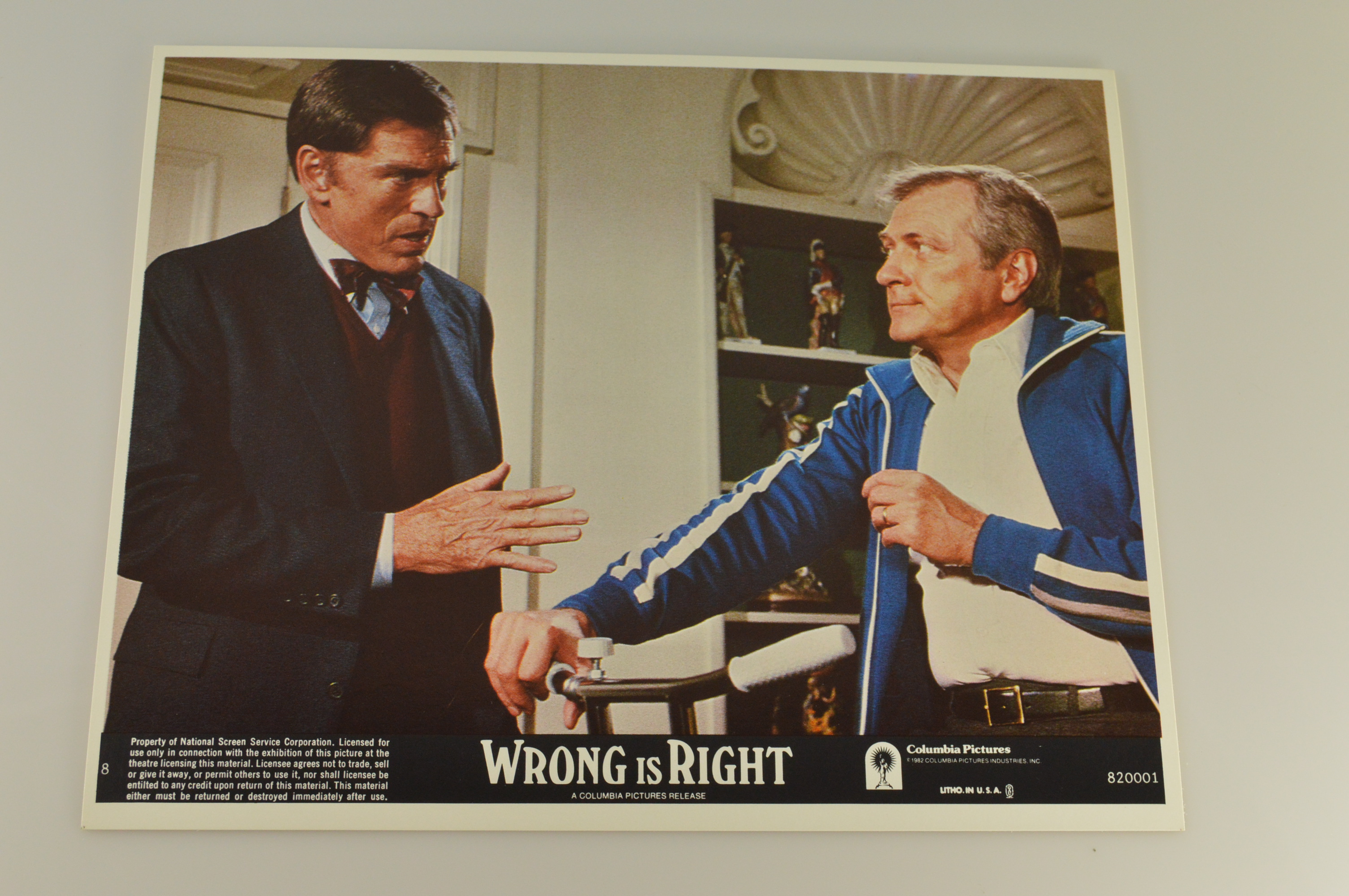Original Vintage Movie Memorabilia "Wrong Is Right" 8X10 Lobby Card