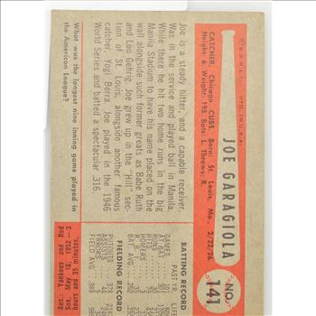 1954 Joe Garagiola Chicago Cubs Bowman #141 $20 Book Value