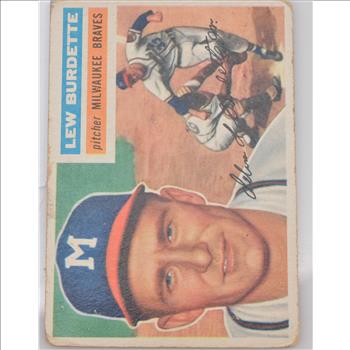 1956 Lew Burdette Milwaukee Braves Topps #219