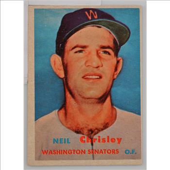 1957 Neil Chrisley Washington Senators Topps #320- Book Value $20