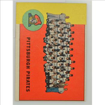 1962 Pittsburgh Pirates Team Card Topps #151
