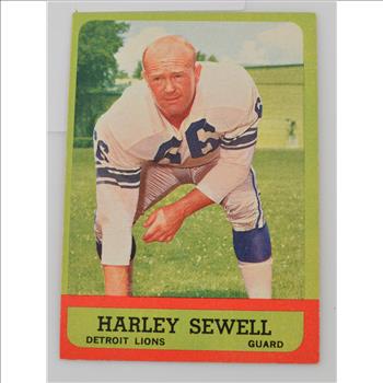 1963 Harley Sewell Detroit Lions Topps #29 Football Card