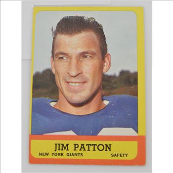 1963 Jim Patton New York Giants Topps #58 Football Card