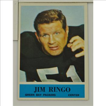 1964 Jim Ringo Green Bay Packers Philadelphia #78 Football Card ...