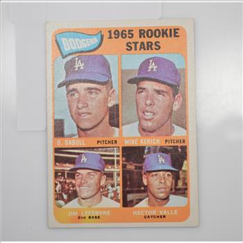 1965 Dodgers Rookie Stars D. Daboll, Mike Kekich, Jim Lefebvre, Hector Valle
