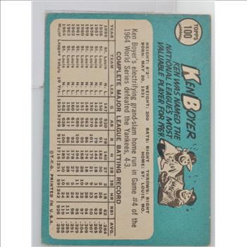 1965 Ken Boyer Cardinals Topps #100