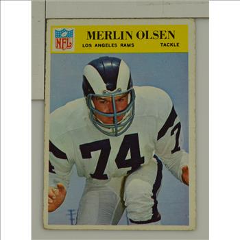 1966 Merlin Olsen L.A. Rams Philadelphia #102 Football Card