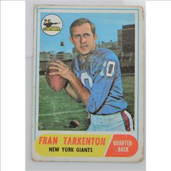 1968 Fran Tarkenton New York Giants Topps #161 Football Card