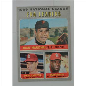 1969 National League ERA Leaders (Marichal, Carlton, Gibson) ***Blank Back