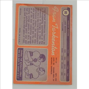 1970 Fran Tarkenton Giants Topps #80 Football Card