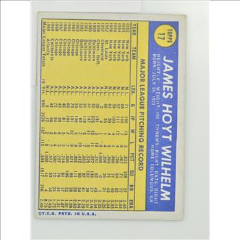 1970 Hoyt Wilhelm Braves Topps #17