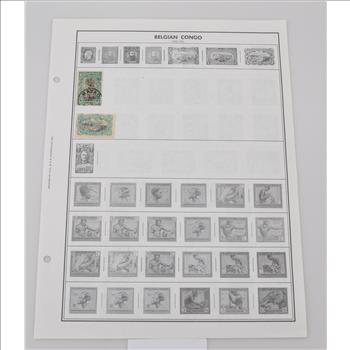 2 Sheet of very old World Stamps - Amazing History 1 Page Front/Back