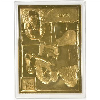 22K Gold Raven Limted Edition Danbury Mint WWE WrestlingTrading Card - Beautiful