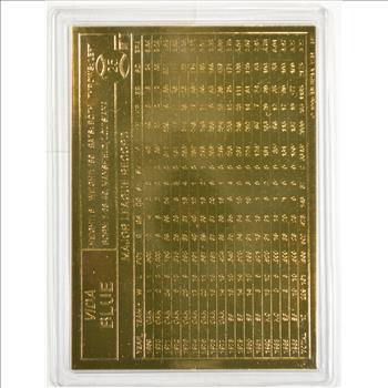 22K Gold Vida Blue Limted Edition Danbury Mint Baseball Trading Card - Beautiful