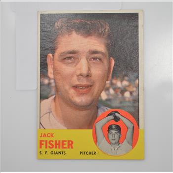 $25 BV 1963 Jack Fisher S.F. Giants Topps #474