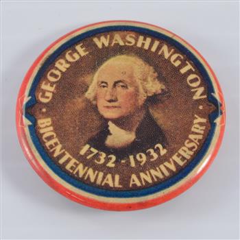 Vintage 1932 George Washington Bicentennial Anniversary Pinback