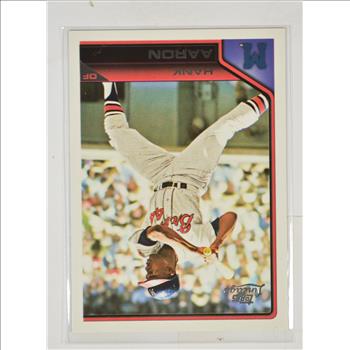 Hank Aaron - HOF Milwaukee/Atlanta Braves Baseball Throwback Card