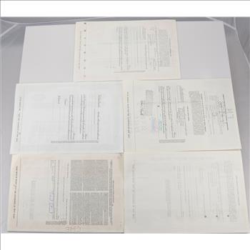 Lot of 5 Different Vintage Stock Certificates - Very Cool Art - Financial History