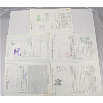 Lot of 5 Different Vintage Stock Certificates - Very Cool Art - Financial History