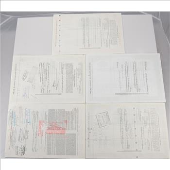 Lot of 5 Different Vintage Stock Certificates - Very Cool Art - Financial History