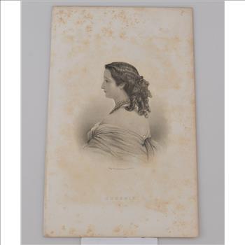 Printed Portrait Etching - Great Art - 1800's/1900's