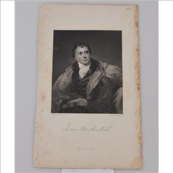 Printed Portrait Etching - Great Art - 1800's/1900's