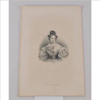Printed Portrait Etching - Great Art - 1800's/1900's