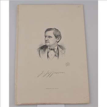 Printed Portrait Etching - Great Art - 1800's/1900's