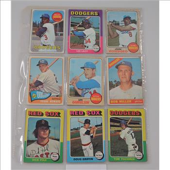 Sheet of Vintage Sports Cards - Cards on BOTH Sides! - Great Collection