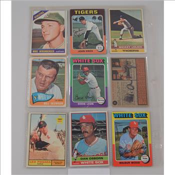 Sheet of Vintage Sports Cards - Cards on BOTH Sides! - Great Collection
