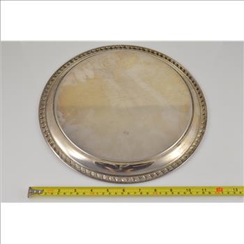 Silver Plated Scroll Detailed Plate