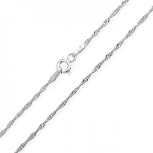 Italian Made Sterling Silver Chain Necklace Singapore Chain 20