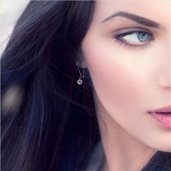 Sterling Silver 8MM Ball Earring On A Hook Wire.