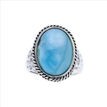 Sterling Silver Larimar Ring