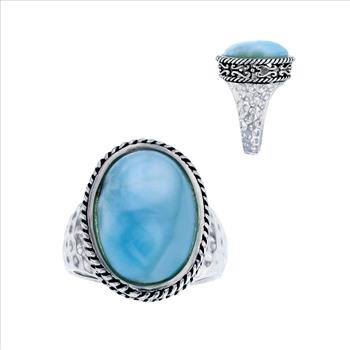 Sterling Silver Larimar Ring