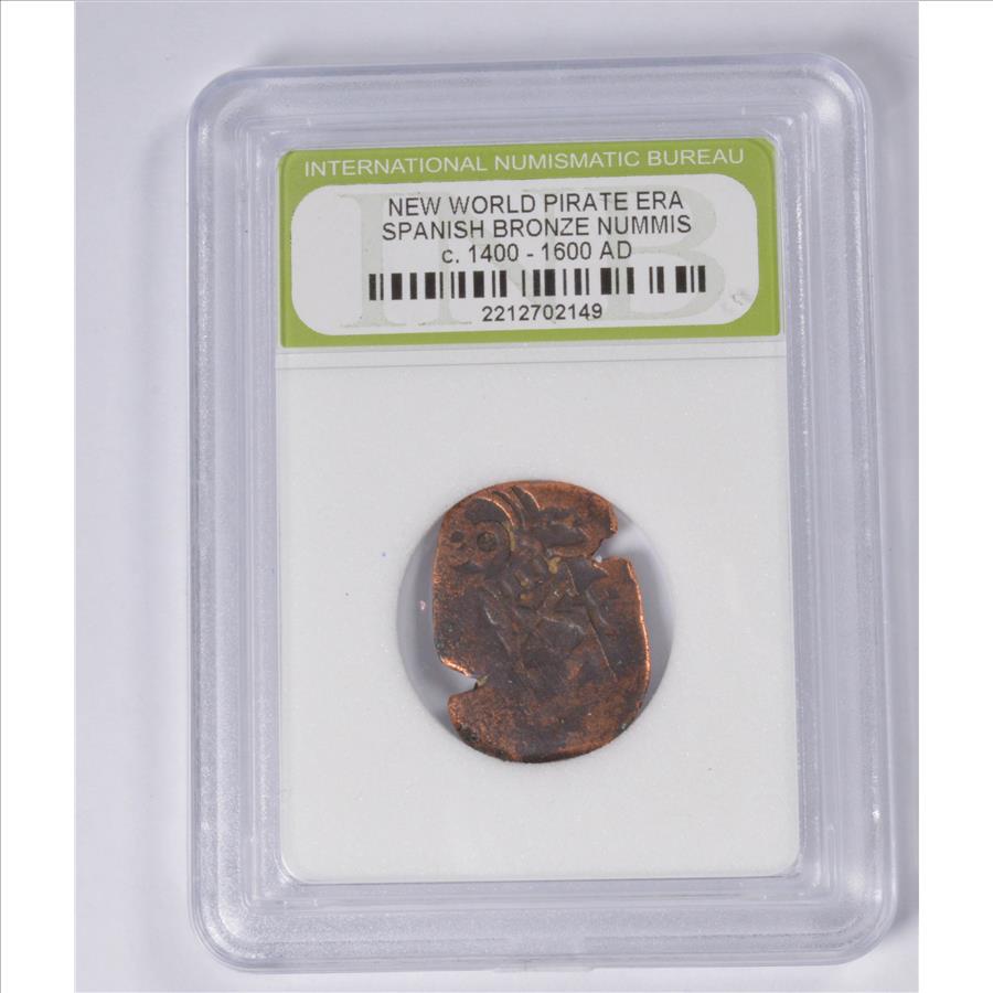 Authentic PIRATE TREASURE Spanish Bronze Nummis Circ 14001060 AD