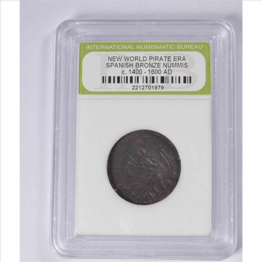 Authentic PIRATE TREASURE Spanish Bronze Nummis Circ 14001060 AD