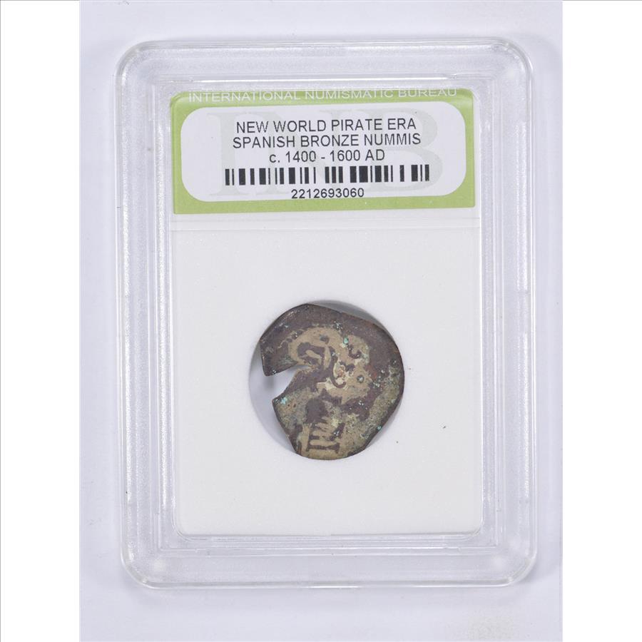 Authentic PIRATE TREASURE Spanish Bronze Nummis Circ 14001060 AD