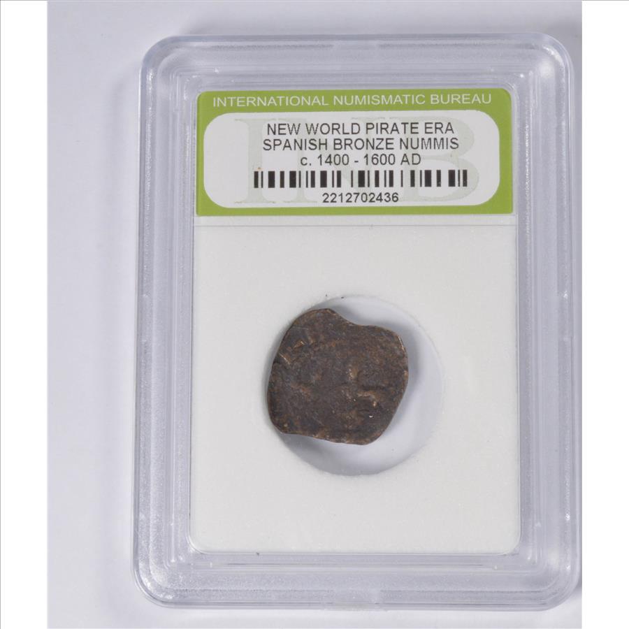 Authentic PIRATE TREASURE Spanish Bronze Nummis Circ 14001060 AD