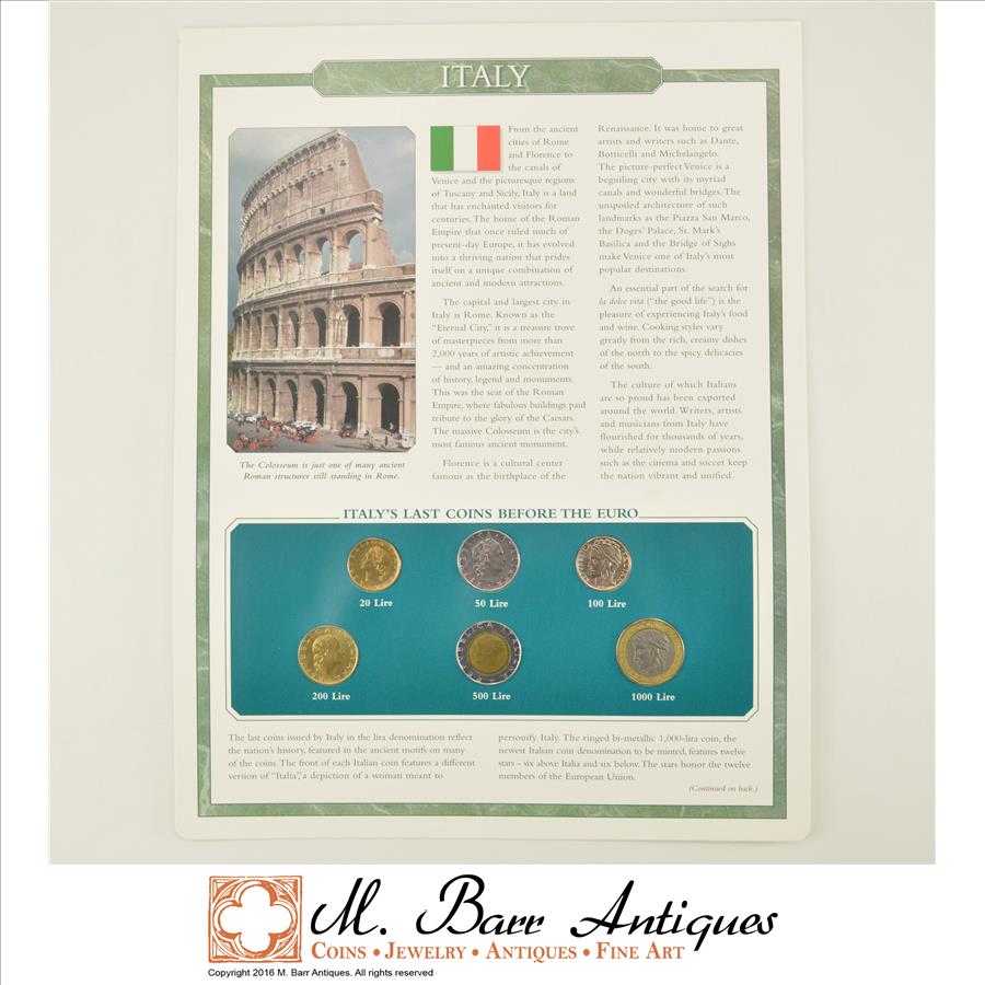 Europe's Vanishing Coin Set Beautifully Displayed Coins! Nice Cover