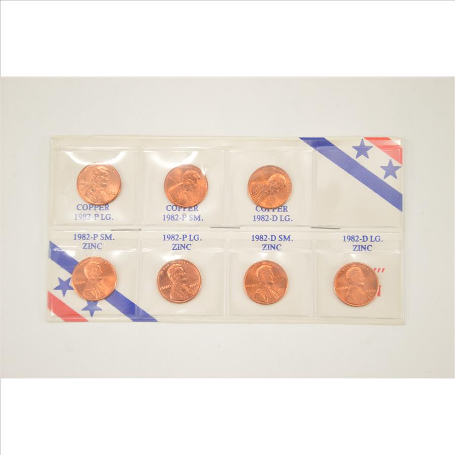 Historic Coin Collection - 1982 Lincoln Memorial Cent 7-Coin Set Nicely ...