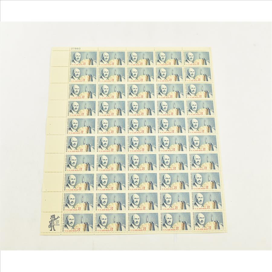 VINTAGE - UNUSED Entire SHEET Real USPS Postage Stamps! | Property Room