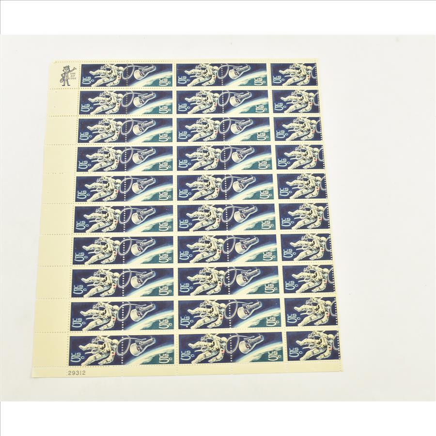 VINTAGE UNUSED Entire SHEET Real USPS Postage Stamps! Property Room