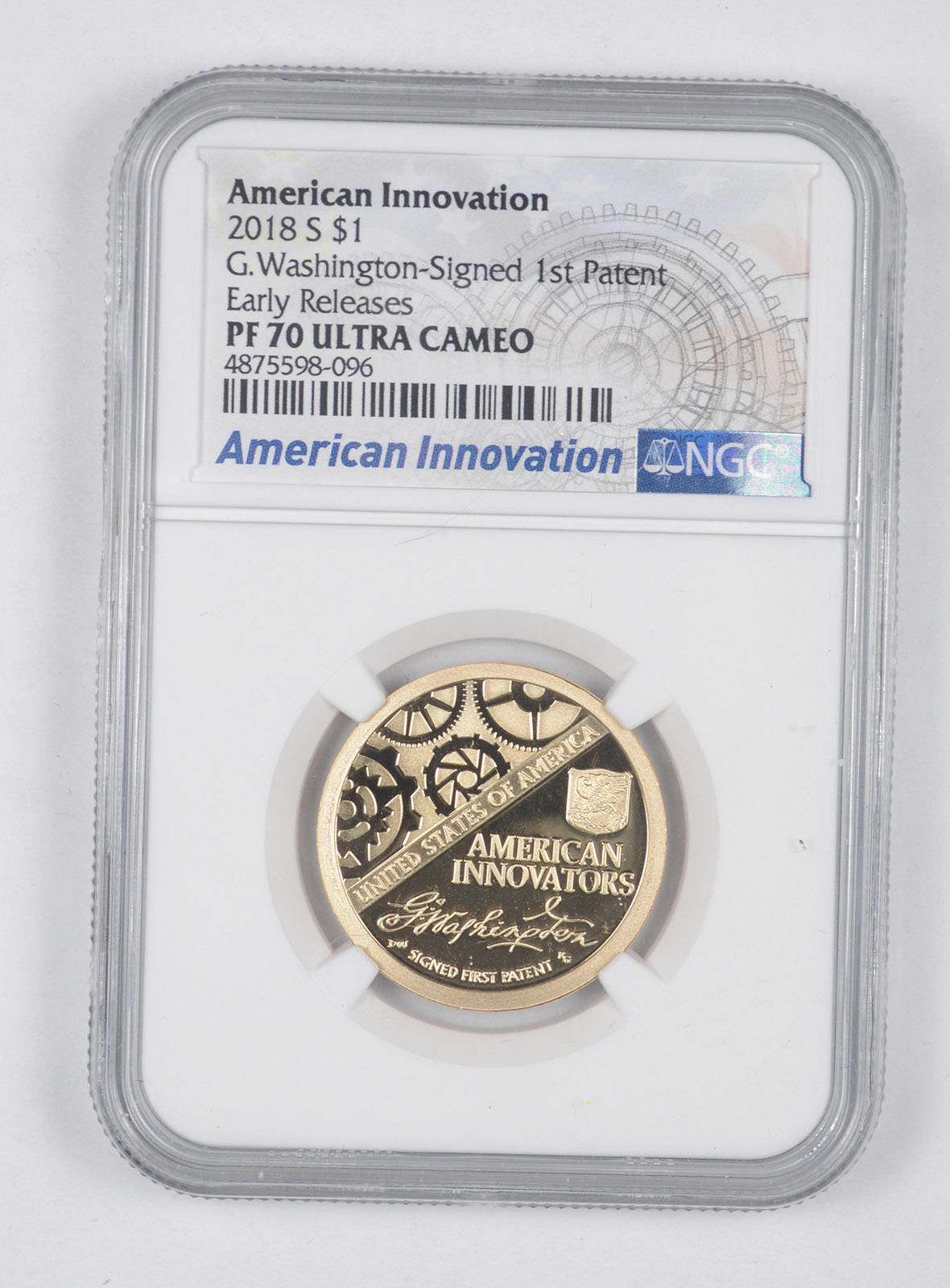 2018 S Proof American Innovation Dollar $1 NGC PF 70 Ultra Cameo
