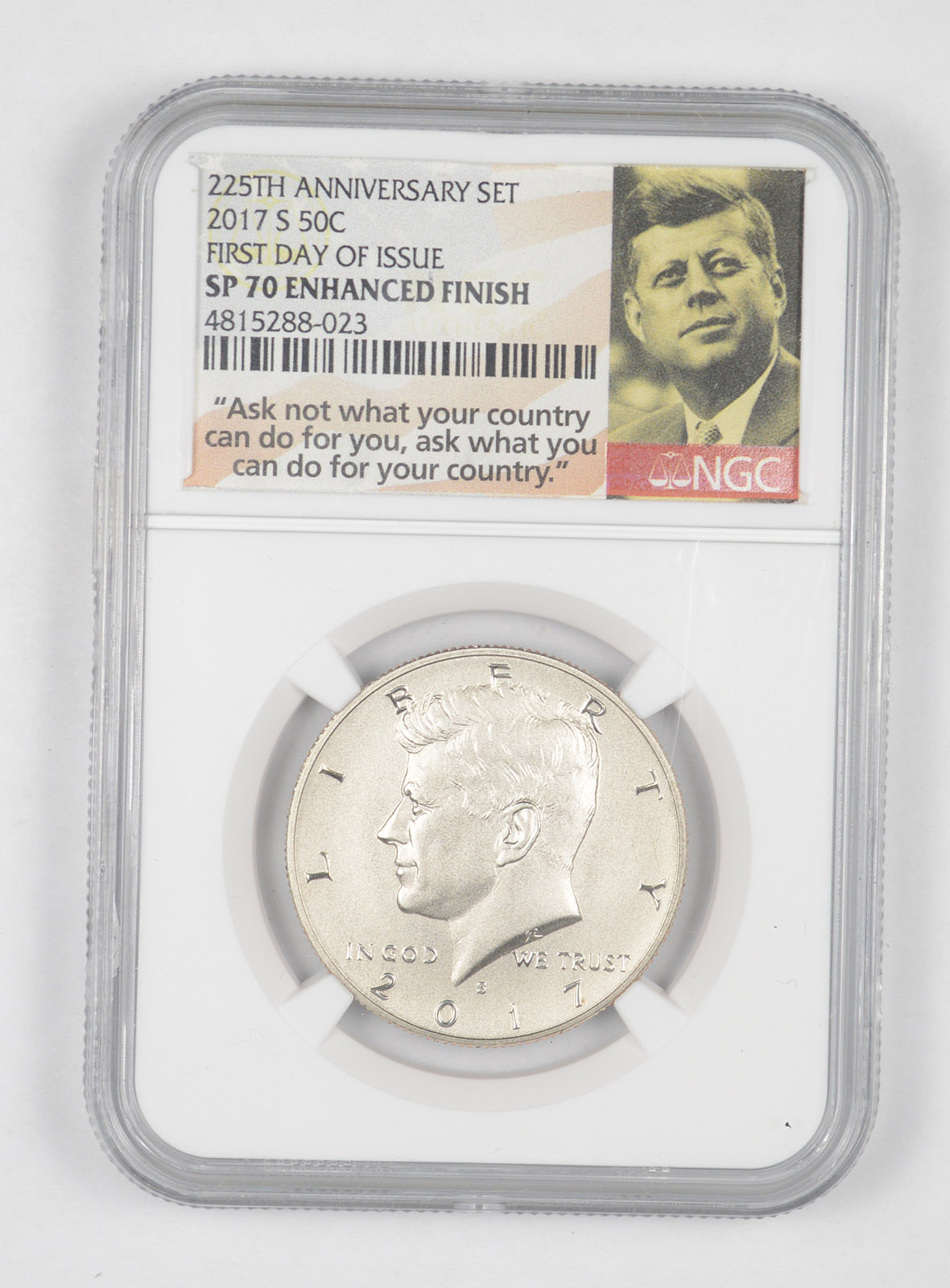 2017 S Kennedy Half Dollar First Day-ANA! NGC SP 70 Enhanced Finish